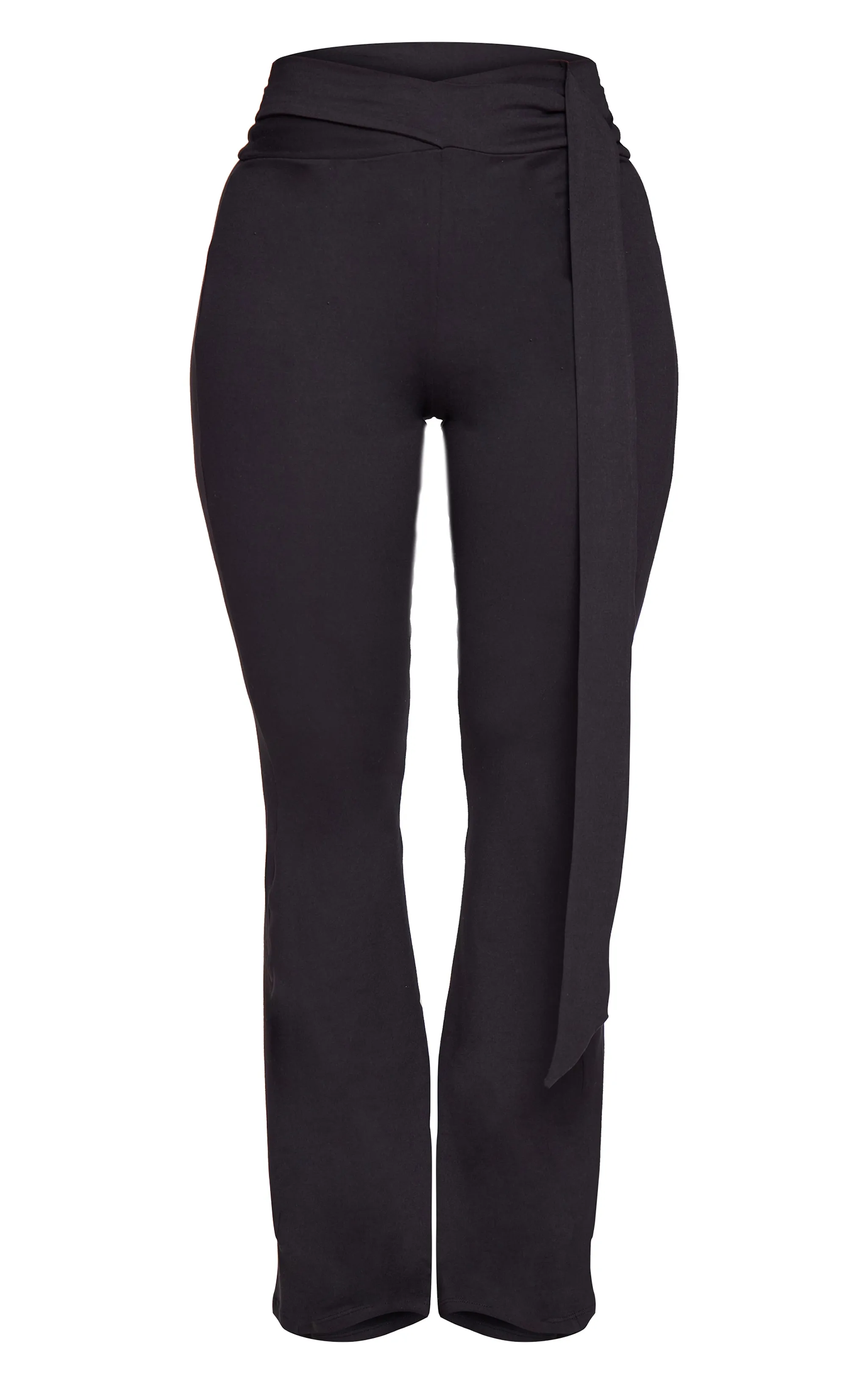 Shape Black Sculpt Wrap Drape Flared Trousers sold by Pretty Little Thing product image thumbnail 5