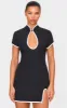 Black Key Hole Contrast Mini Dress sold by Pretty Little Thing