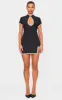 Black Key Hole Contrast Mini Dress sold by Pretty Little Thing