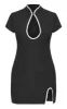 Black Key Hole Contrast Mini Dress sold by Pretty Little Thing