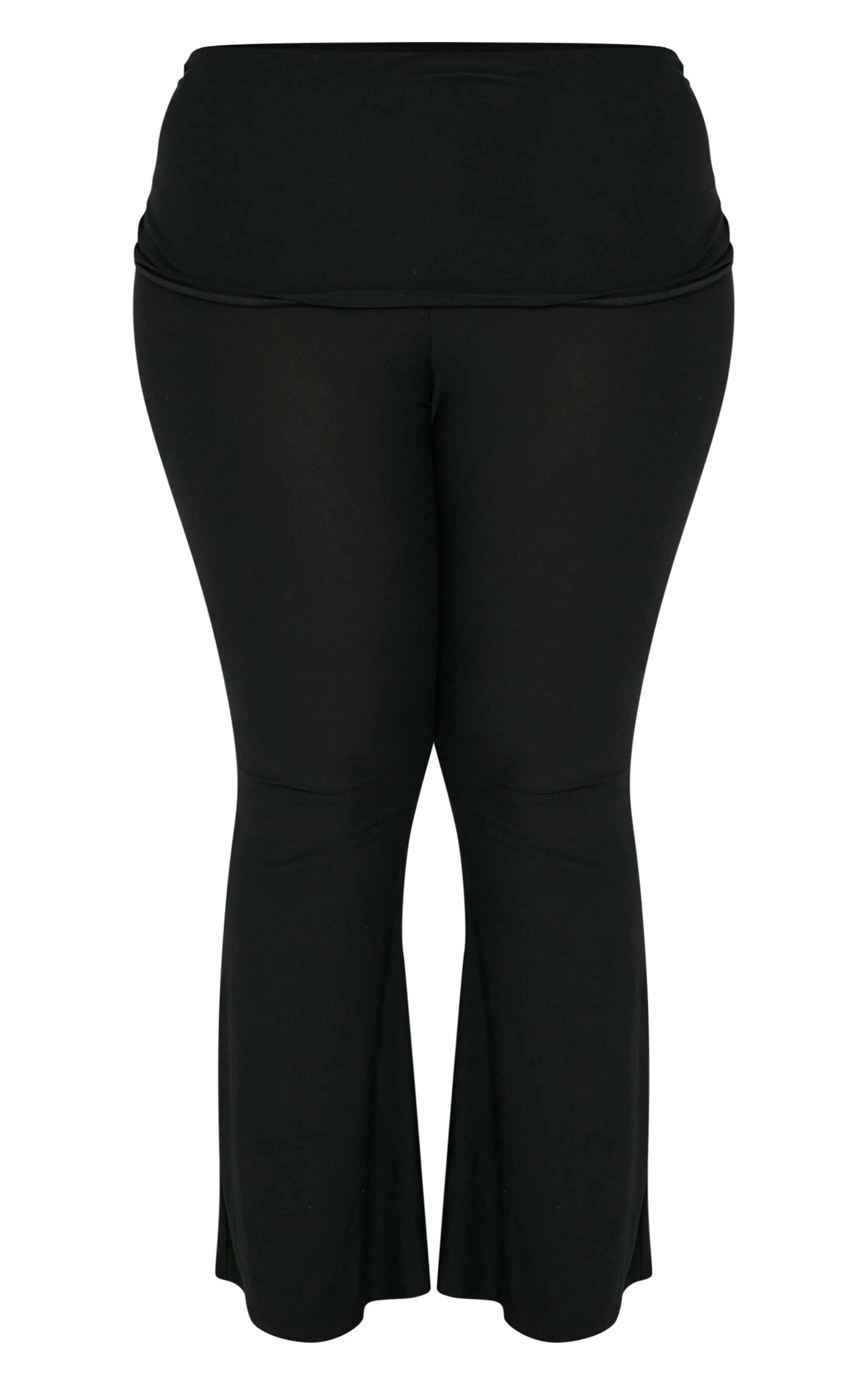 Plus Black Contour Jersey Flared Trouser sold by Pretty Little Thing product image thumbnail 5