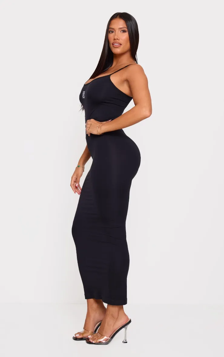 Shape Black Logo Seamless Maxi Dress sold by Pretty Little Thing product image thumbnail 3