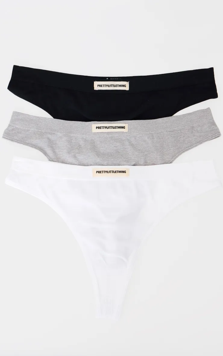 PRETTYLITTLETHING Multi Badge Pack of 3 Thongs sold by Pretty Little Thing product image thumbnail 4