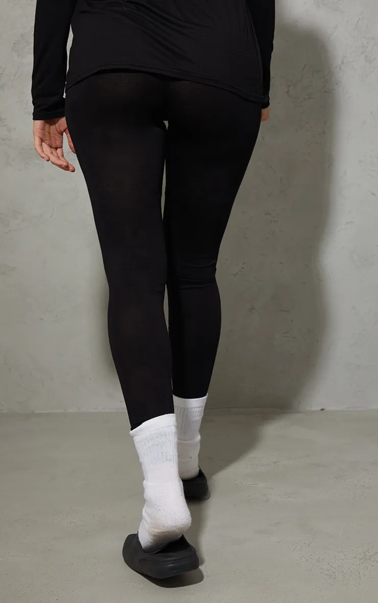 Maternity Black Cotton Leggings sold by Pretty Little Thing product image thumbnail 3