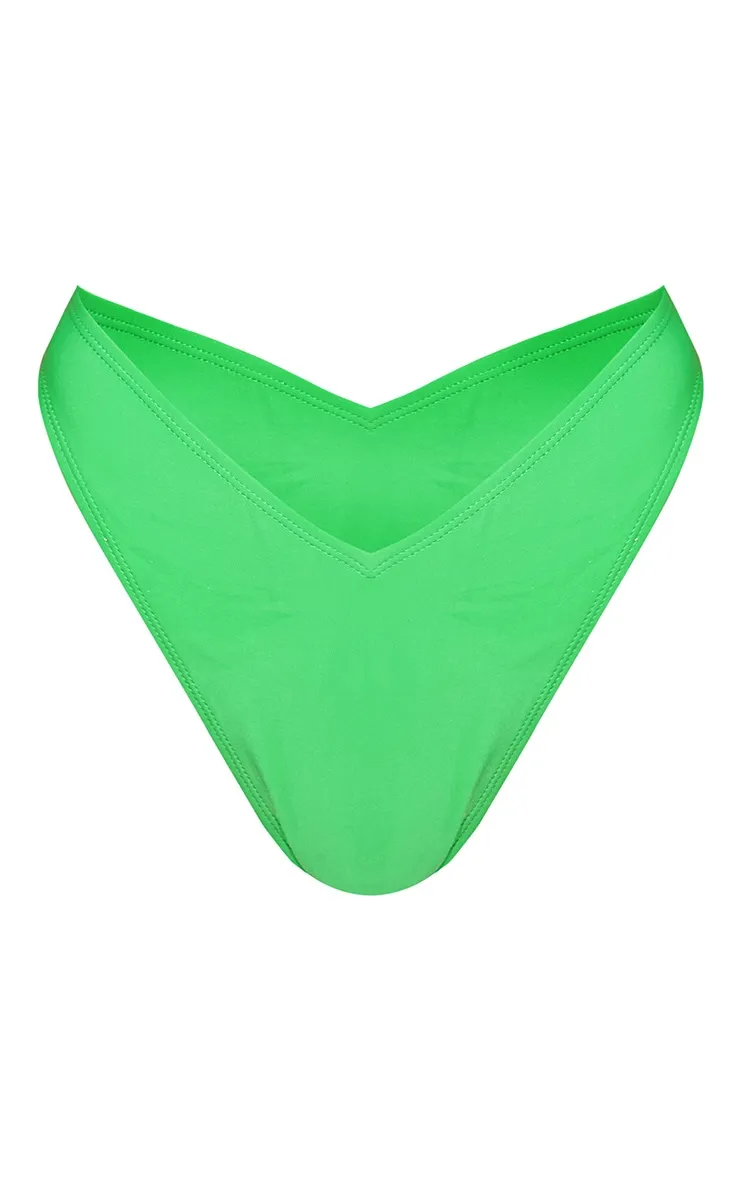 Bright Green Mix & Match V Front Bikini Bottoms sold by Pretty Little Thing product image thumbnail 5