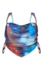 Plus Blue Abstract Print Mesh Layered Corset Top sold by Pretty Little Thing