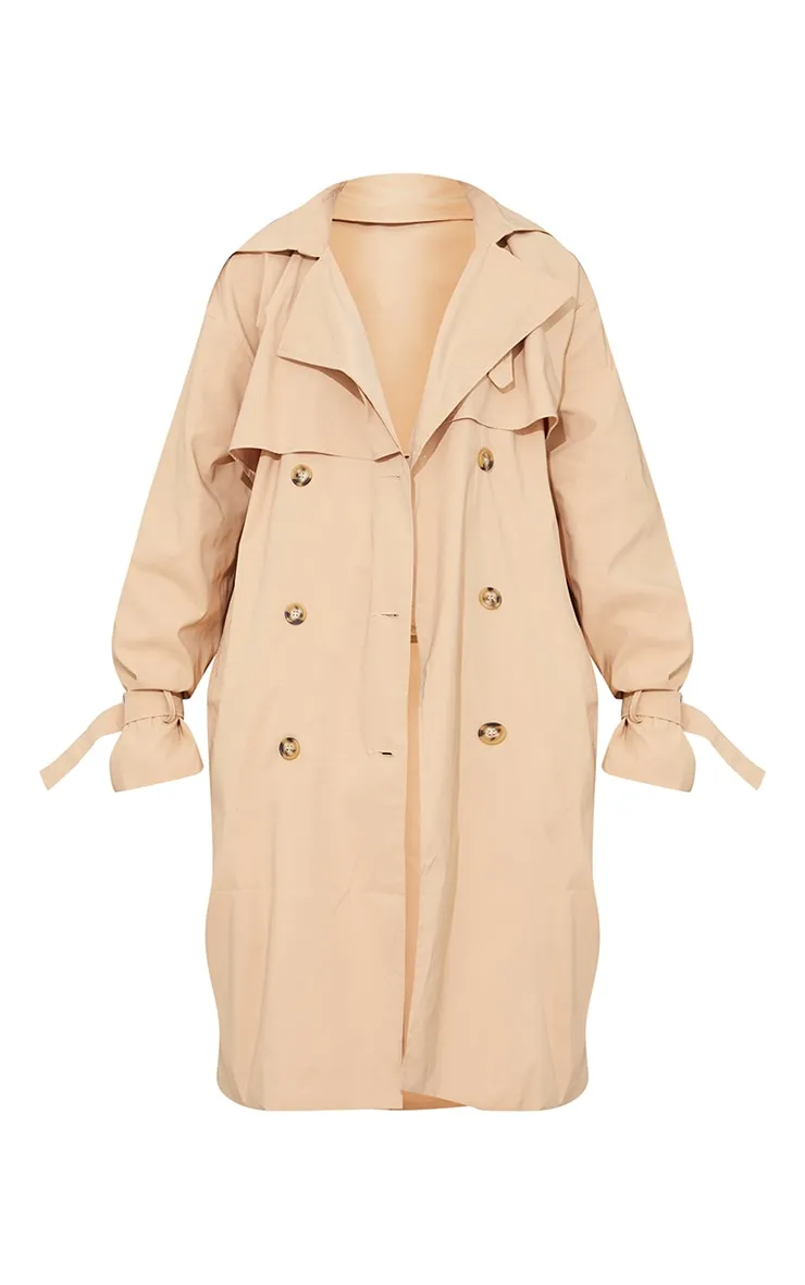 Camel Oversized Belted Midi Trench sold by Pretty Little Thing product image thumbnail 5