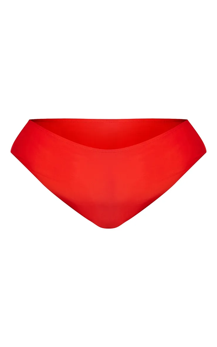Plus Red Mix & Match High Waist Bikini Bottoms sold by Pretty Little Thing product image thumbnail 5