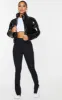 Petite Black Vinyl Puffer Jacket sold by Pretty Little Thing