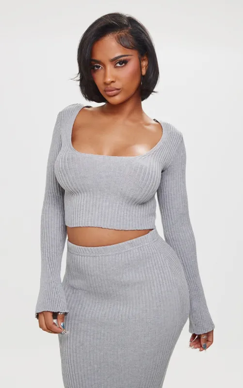 Petra Flare Sleeve Knit Top - Off White | Parallel