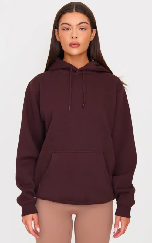 Dark Chocolate Oversized Sweat Hoodie sold by Pretty Little Thing