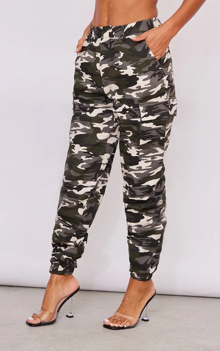Grey Camo Print Cargo Trousers sold by Pretty Little Thing product image thumbnail 2