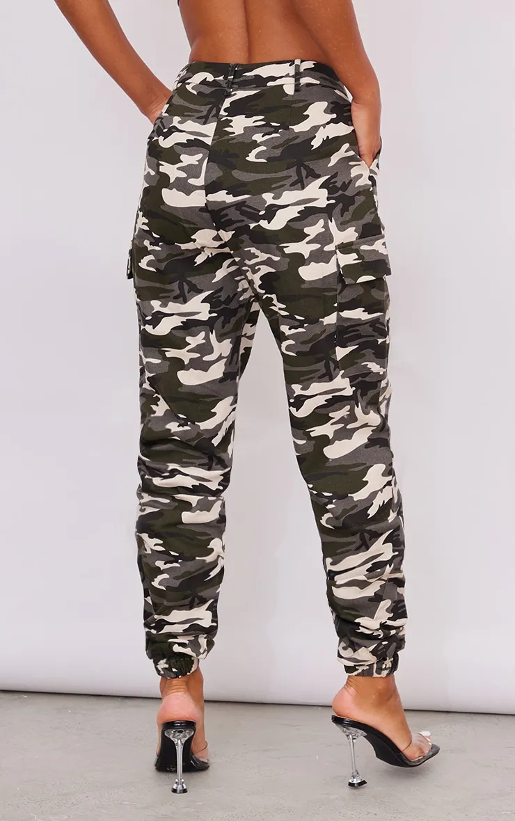 Grey Camo Print Cargo Trousers sold by Pretty Little Thing product image thumbnail 3