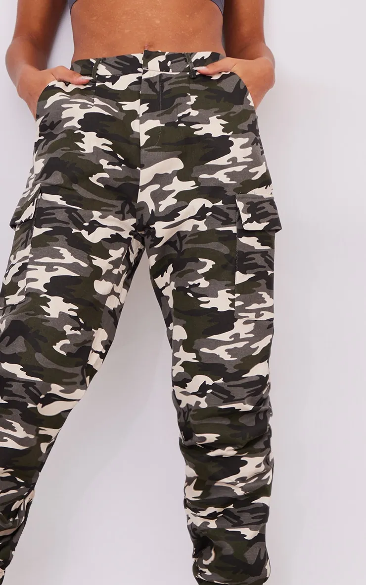 Grey Camo Print Cargo Trousers sold by Pretty Little Thing product image thumbnail 4