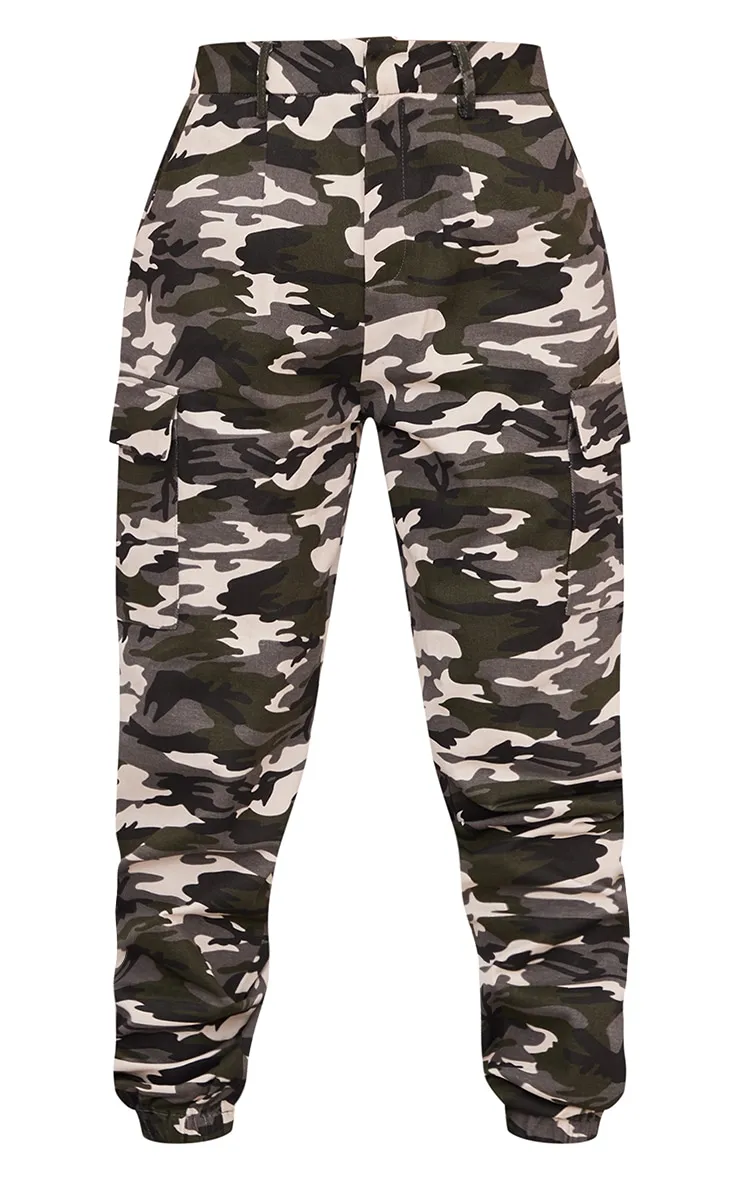 Grey Camo Print Cargo Trousers sold by Pretty Little Thing product image thumbnail 5