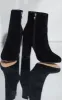 Black Wide Fit Behati Block Heeled Ankle Boot sold by Pretty Little Thing