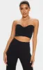 Black Sweetheart Bandeau Crop Top sold by Pretty Little Thing
