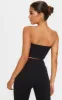 Black Sweetheart Bandeau Crop Top sold by Pretty Little Thing