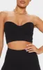 Black Sweetheart Bandeau Crop Top sold by Pretty Little Thing