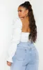 Plus White Puff Sleeve Bardot  Crop Top sold by Pretty Little Thing