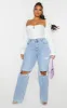 Plus White Puff Sleeve Bardot  Crop Top sold by Pretty Little Thing