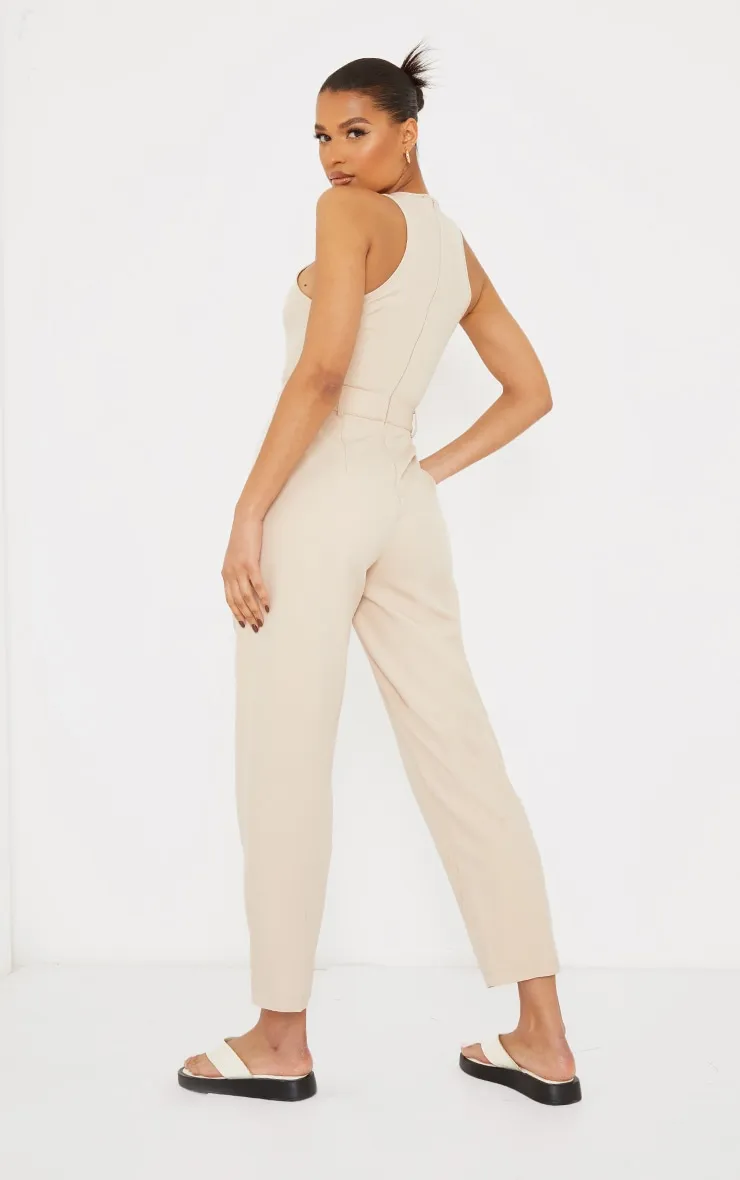 Stone Racer Back Pocket Detail Jumpsuit sold by Pretty Little Thing product image thumbnail 2