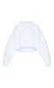 White Oversized Crop Sweat Hoodie sold by Pretty Little Thing