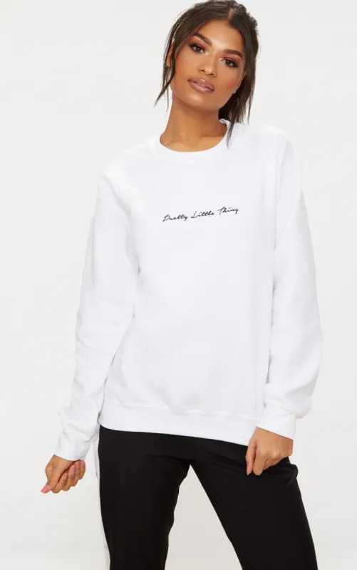 PRETTYLITTLETHING White Oversized Sweatshirt sold by Pretty Little Thing