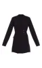 Black Ring Detail Wrap Blazer Dress sold by Pretty Little Thing