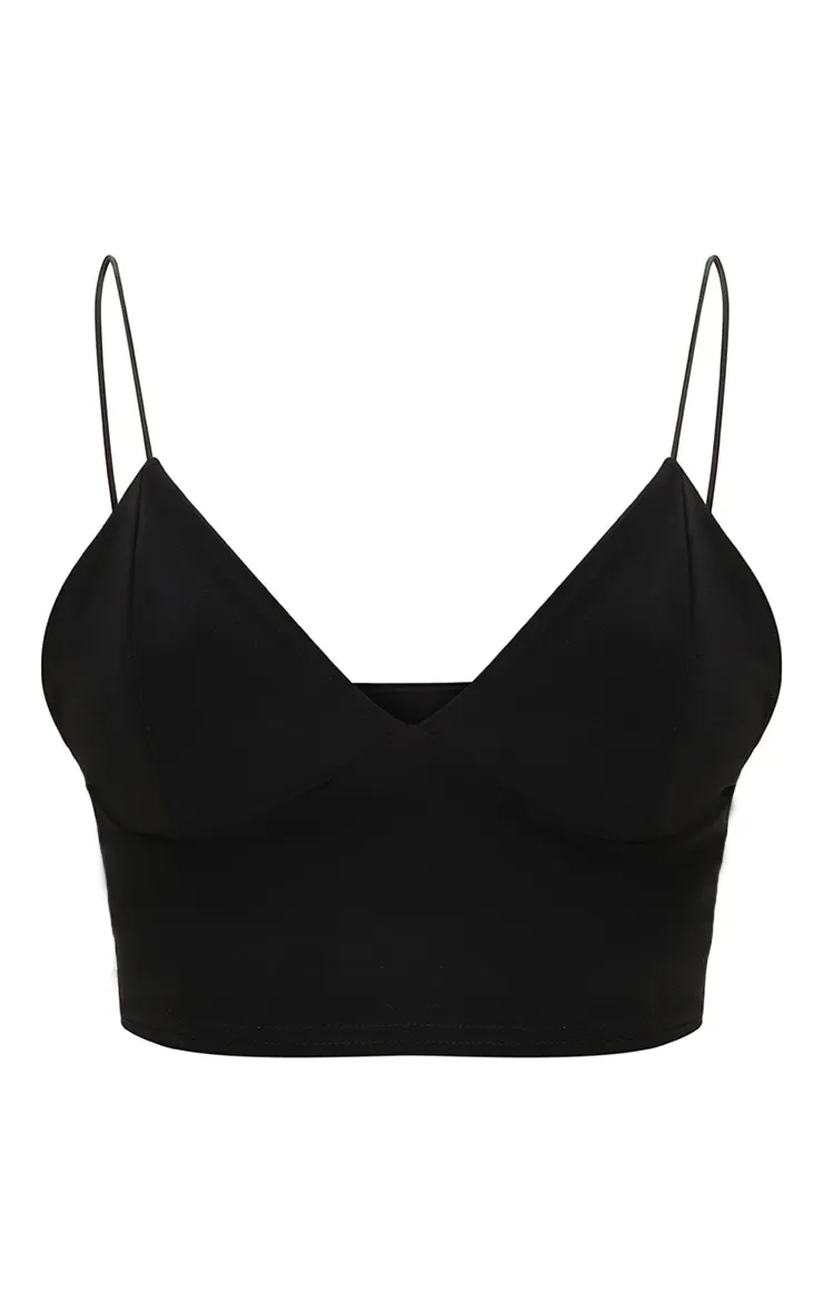Black Strappy Slinky Bralet sold by Pretty Little Thing product image thumbnail 3
