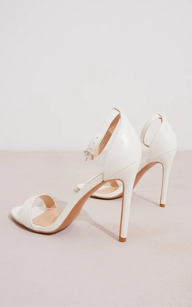 Clover White Strap Heeled Sandals sold by Pretty Little Thing product image thumbnail 4