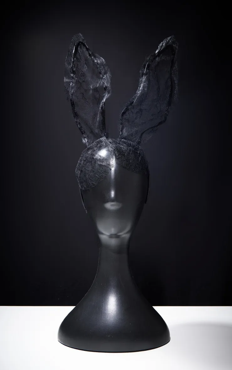 Black Lace Veil Bunny Ears sold by Pretty Little Thing product image thumbnail 2
