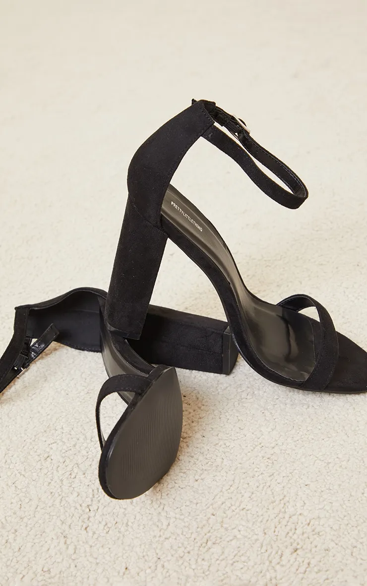 May Black Faux Suede Block Heeled Sandals sold by Pretty Little Thing product image thumbnail 4