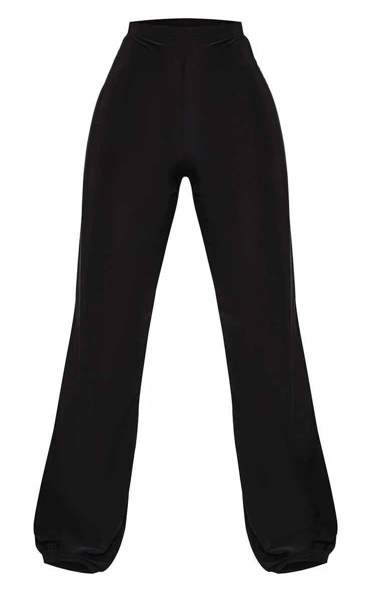 Petite Kyleigh Black Slinky Straight Leg Trousers sold by Pretty Little Thing product image thumbnail 5