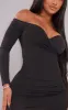 Shape Black Ruched Bardot Bodycon Dress sold by Pretty Little Thing
