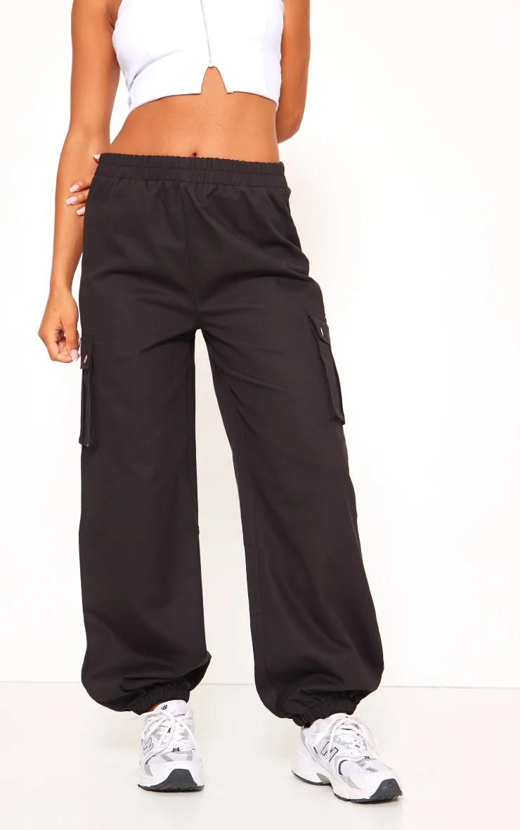 Black Pocket Detail Cargo Trousers sold by Pretty Little Thing product image thumbnail 2