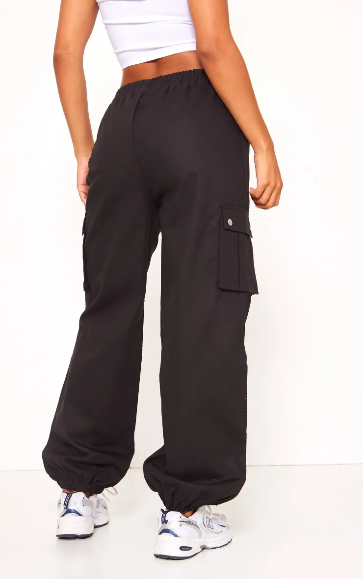 Black Pocket Detail Cargo Trousers sold by Pretty Little Thing product image thumbnail 3