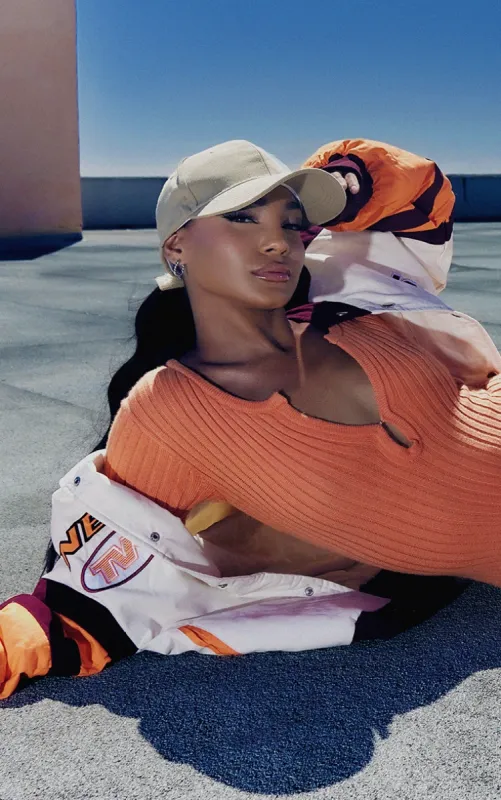 Taupe Woven Baseball Cap sold by Pretty Little Thing