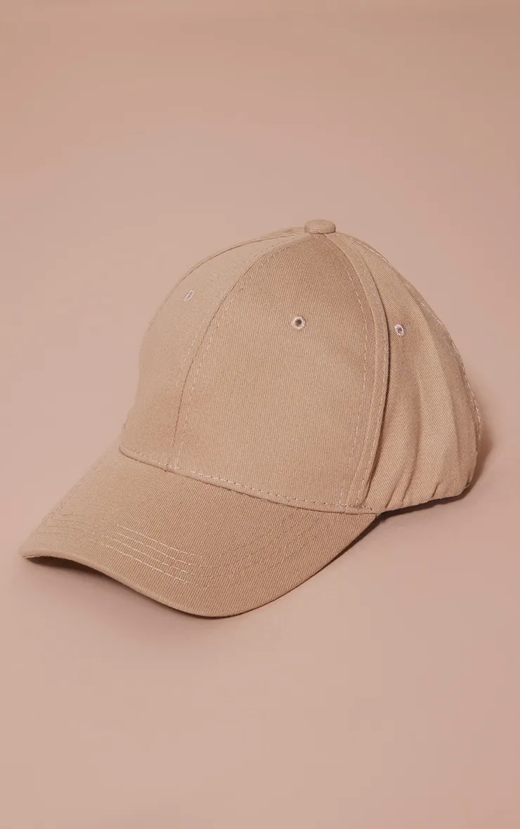 Taupe Woven Baseball Cap sold by Pretty Little Thing product image thumbnail 2