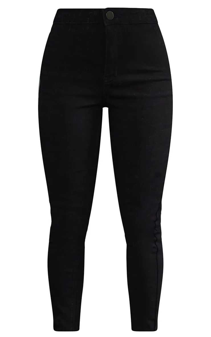 Petite Black High Rise Skinny Jeans sold by Pretty Little Thing product image thumbnail 5