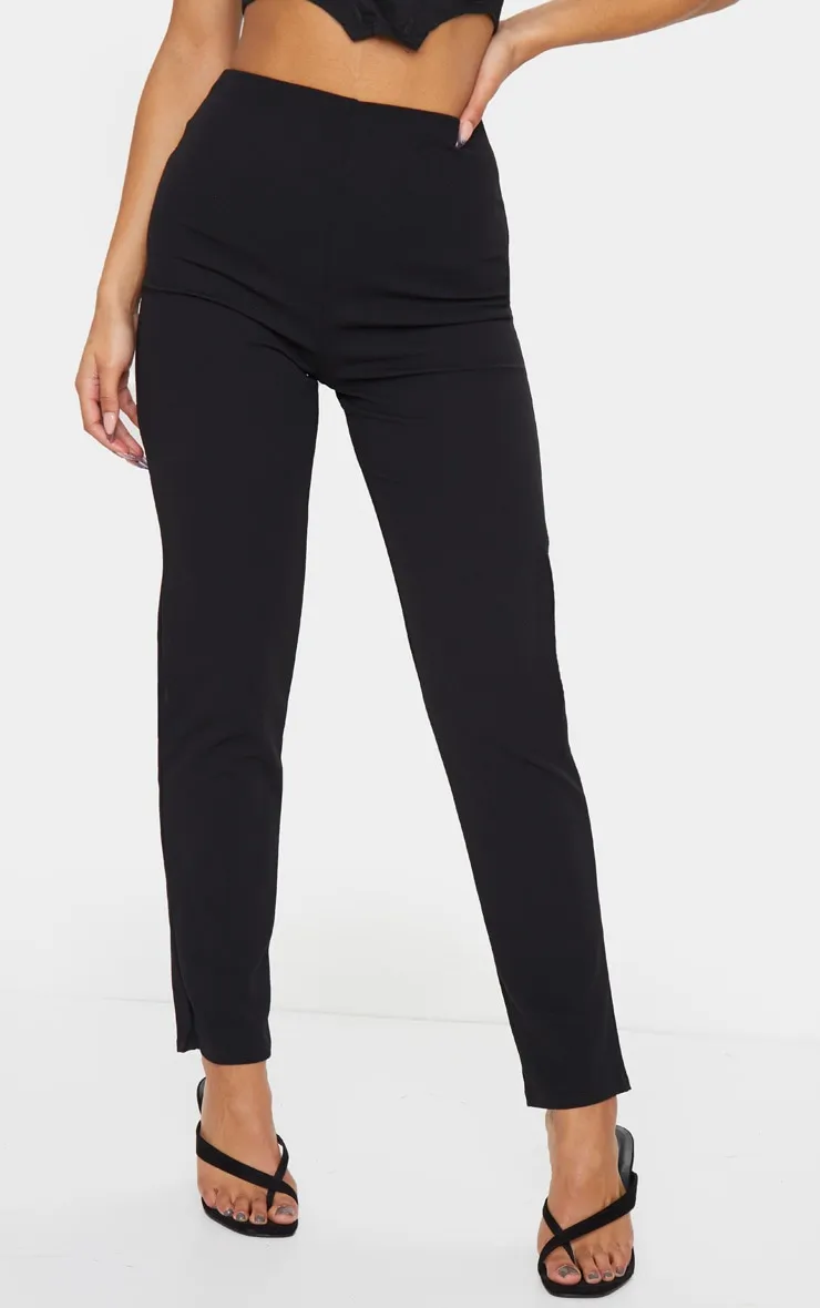 Black Slim Leg Crepe Trousers sold by Pretty Little Thing product image thumbnail 2