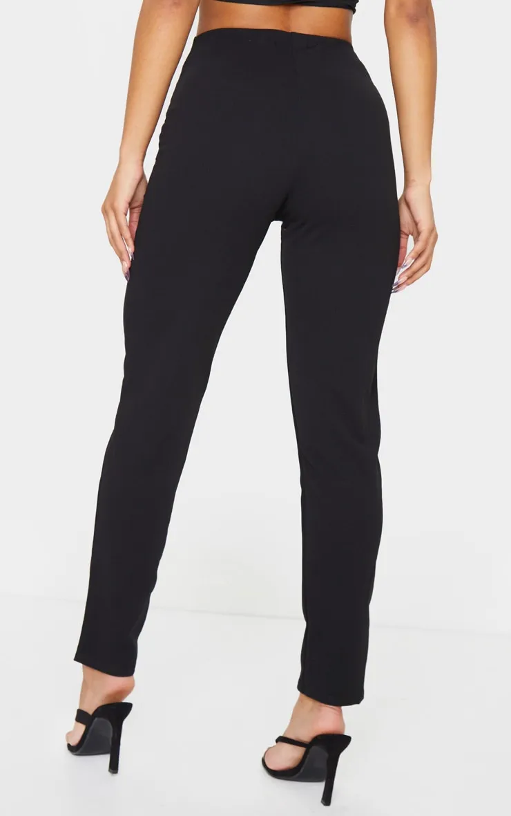 Black Slim Leg Crepe Trousers sold by Pretty Little Thing product image thumbnail 3