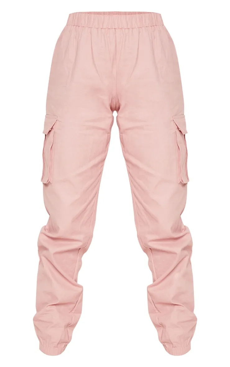 Petite Dusty Pink Pocket Detail Cargo Trousers sold by Pretty Little Thing product image thumbnail 3