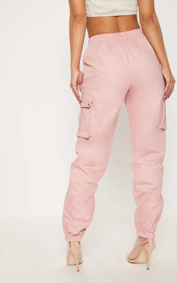 Petite Dusty Pink Pocket Detail Cargo Trousers sold by Pretty Little Thing product image thumbnail 5