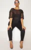 Plus Black Sheer Mesh Oversized T-Shirt sold by Pretty Little Thing