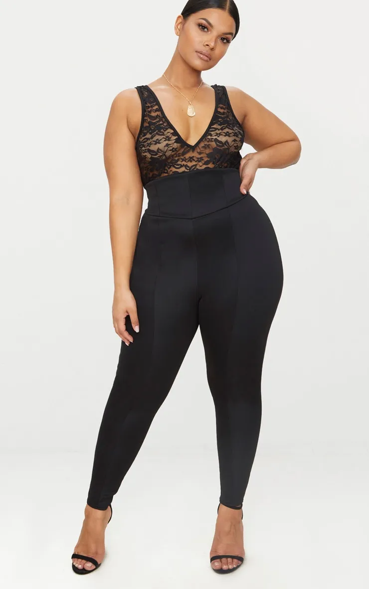 Plus Black Extreme High Waist Leggings sold by Pretty Little Thing