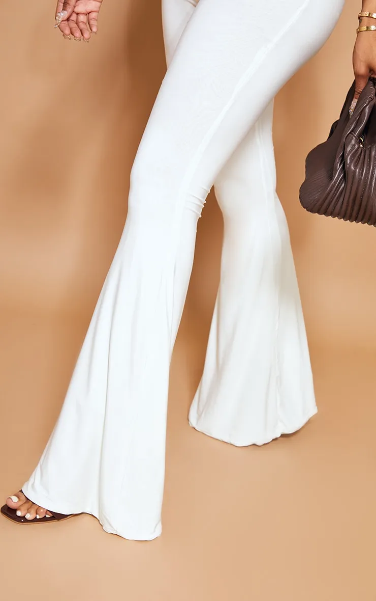 Shape White Slinky Flared Trousers sold by Pretty Little Thing product image thumbnail 4