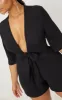 Plus Black Tie Waist Playsuit sold by Pretty Little Thing
