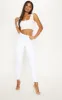 White Second Skin Slinky Square Neck Top sold by Pretty Little Thing