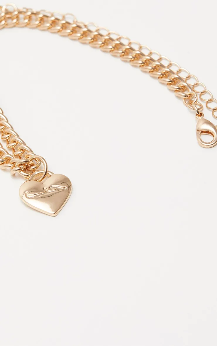 Gold Script Love Heart Anklet sold by Pretty Little Thing product image thumbnail 3